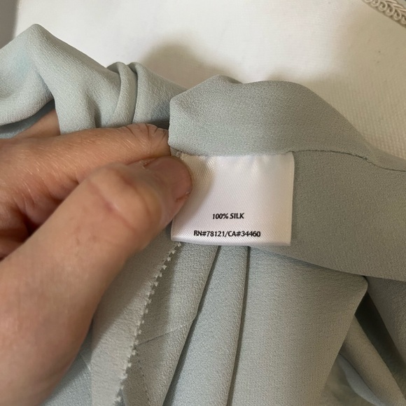 Eileen Fisher light blue 100%silk maxi tank dress size medium - Picture 9 of 10